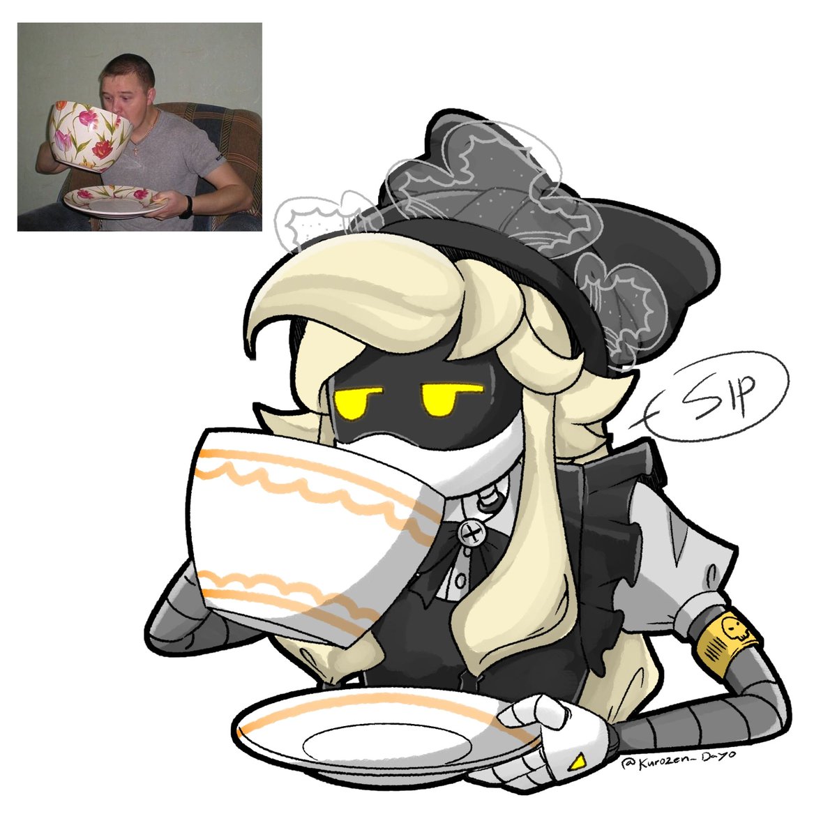 just one cup of tea, giggle
#murderdrones #cyn