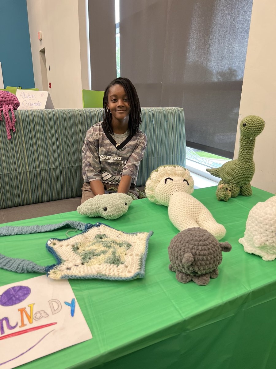 Crochet Club Showcase! Thank you to Mrs. Dodd for putting together an amazing showcase.