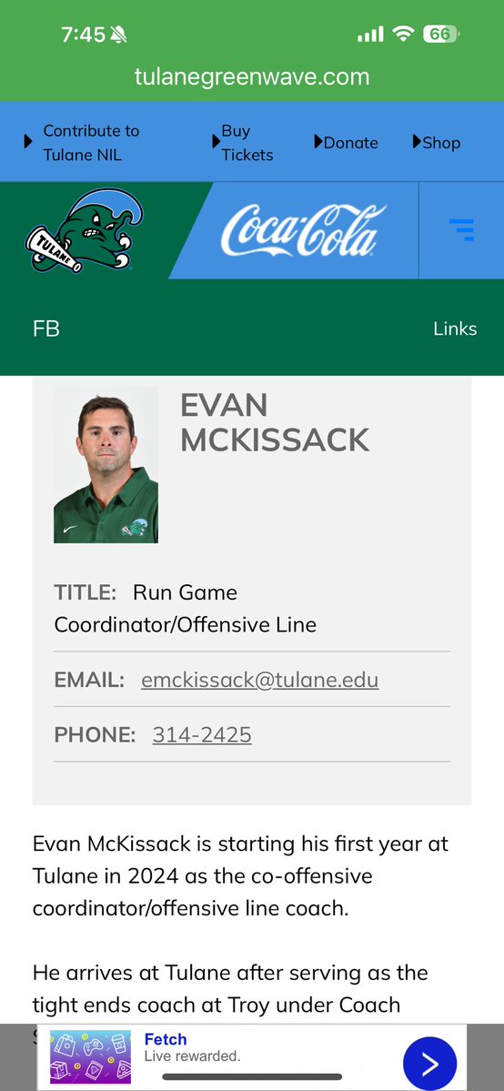 Mike Farrell (@mfarrellsports) on Twitter photo A great coach and tireless worker, <a href="/EvanMckissack/">Evan Mckissack</a> is a good one for Tulane.
<a href="/CoachJonSumrall/">Jon Sumrall</a> <a href="/GreenWaveFB/">Tulane Football</a> A great coach and tireless worker, <a href="/EvanMckissack/">Evan Mckissack</a> is a good one for Tulane.
<a href="/CoachJonSumrall/">Jon Sumrall</a> <a href="/GreenWaveFB/">Tulane Football</a>