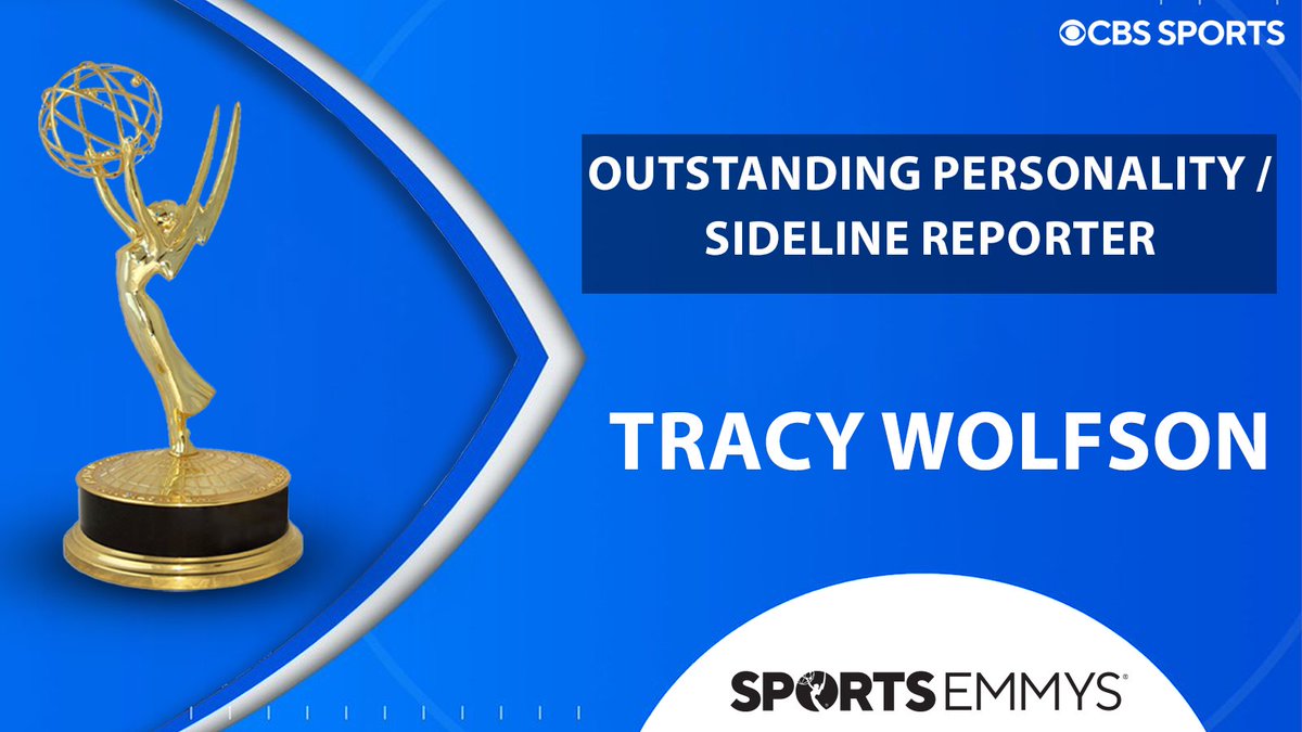 Lead Reporter Tracy Wolfson wins the Emmy for Outstanding Personality/Sideline Reporter!