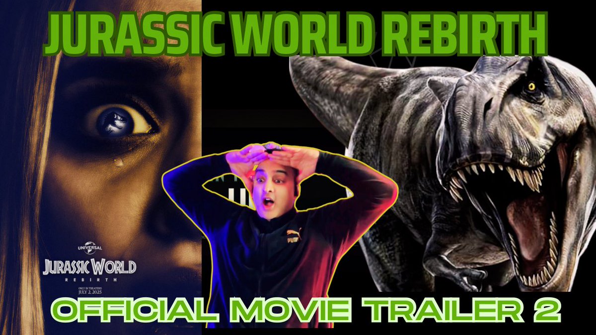 duality9x's tweet photo. Jurassic World: Rebirth Trailer 2 Reaction! | This Just Changed Everything

#jurassicworldrebirth #scarlettjohansson #jurassicworld #reaction #reactionvideo #universalpictures #duality9x 

Check out my movie review on Jurassic World Rebirth on YouTube July 2, 2025! https://t.co/W9USMY5XuJ