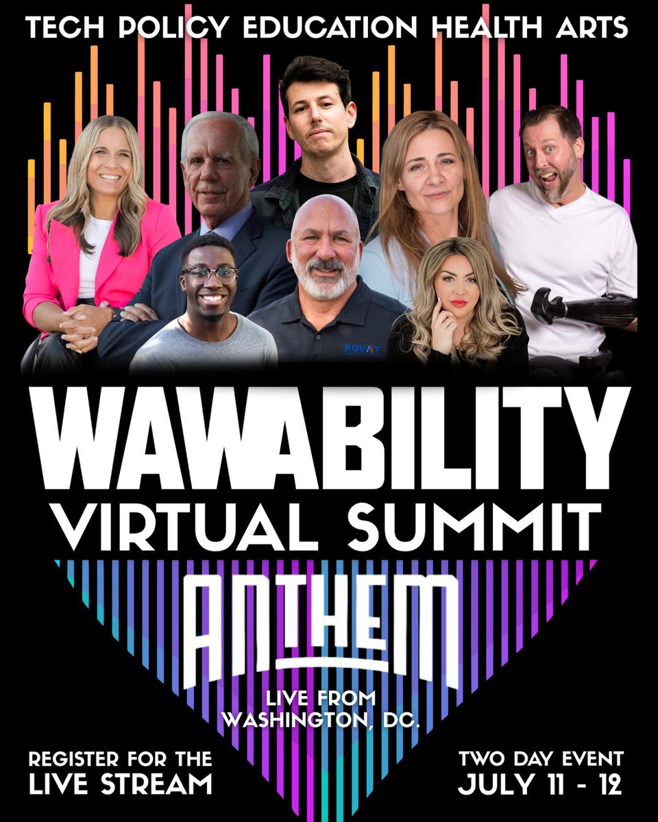 WAWABILITY is going live from Washington, DC, and you can join the action from anywhere with our global virtual Summit! 🌟Hear from trailblazers in tech, health, education, policy, and the arts. 
👉Register for the Summit: zurl.co/mAgQh
#WAWABILITY #ADA35 #TDIforAccess