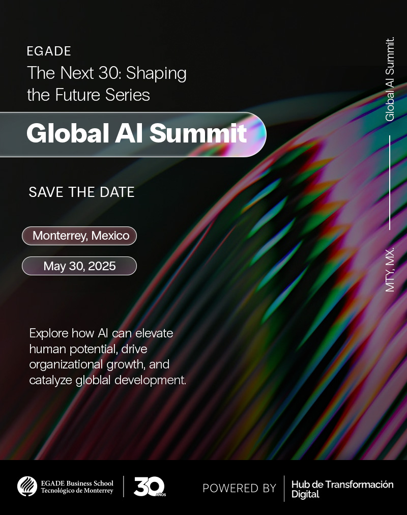🌐 #EGADE inaugura los eventos conmemorativos del 30 Aniversario con el Global AI Summit: líderes de pensamiento, ejecutivos y expertos explorarán cómo la IA puede elevar el potencial humano y catalizar el desarrollo global #30EGADE

📍 Monterrey
📅 Save the date: 30 de mayo