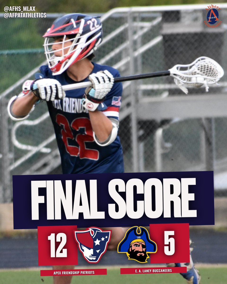 <a href="/AFHS_mlax/">Apex Friendship Mens Lacrosse</a> 🥍 Round 3⃣ Final: Standing on business! On to round 4⃣! #PatFam #RepAFHS