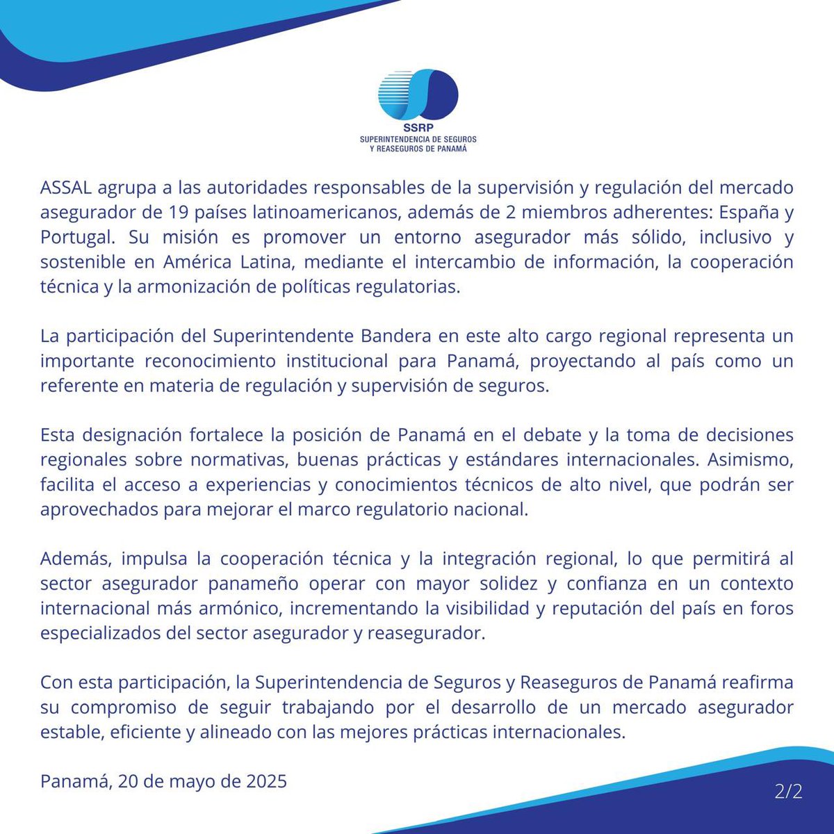 Superintendencia de Seguros y Reaseguros (@supersegurospa) / Posts / X