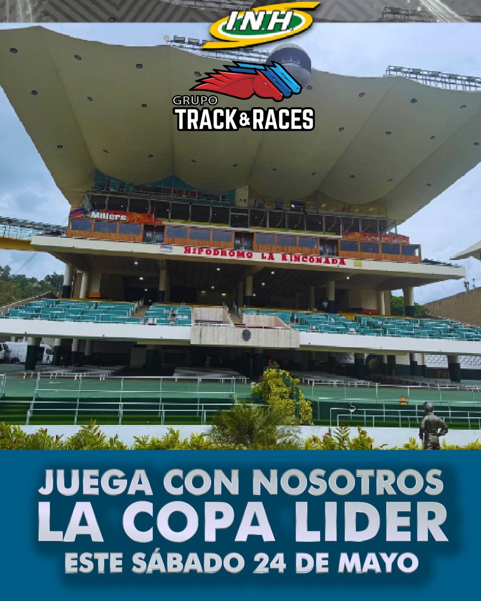 No te pierdas la Copa Líder En Deportes🐎 
Este sábado 24 de mayo de 2024, el Hipódromo La Rinconada será escenario de una jornada inolvidable con 11 emocionantes carreras, En la Reunión 19. 🏇🏻🏇🏻✨
Celebramos los grandes momentos del deporte hípico caraqueño. 🥇🇻🇪 
 #LaRinconada
