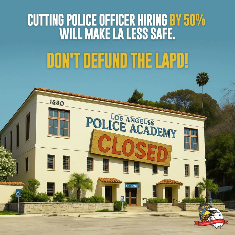There’s a budget proposal to cut police officer hiring next year by 50%--from 480 to 240. This will result in the LAPD being short 630 officers over the next three years. It’s a dangerous proposal that will have devastating multi-year impacts on staffing levels and our safety.