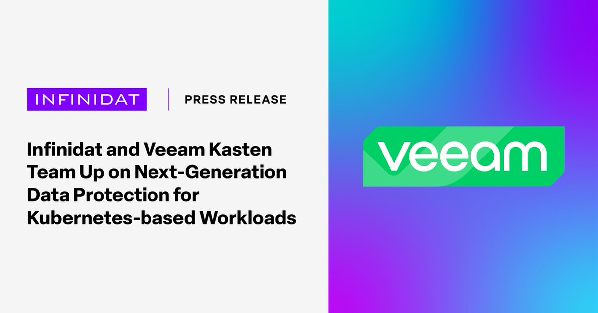 Infinidatは、<a href="/Veeam/">Veeam® Software</a>との連携により、Kubernetesベースのワークロード向け、InfiniBoxを活用した高信頼性のデータ保護を実現しました。<a href="/RedHat/">Red Hat</a> OpenShift Virtualizationの導入促進を通じて、従来型の仮想化環境からのスムーズな移行を支援します。

okt.to/oCEg6k
