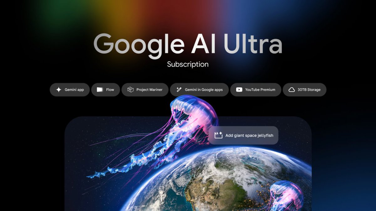 dot_coinn's tweet image. اكتشفوا Google AI Ultra، الاشتراك الذي يجمع أفضل تقنيات الذكاء الاصطناعي من جوجل في مكان واحد! انطلقوا نحو المستقبل مع هذه الخدمة المبتكرة! تفاصيل أكثر على مدونة جوجل.

#GoogleAI #AIUltra #TechSubscription #ArtificialIntelligence