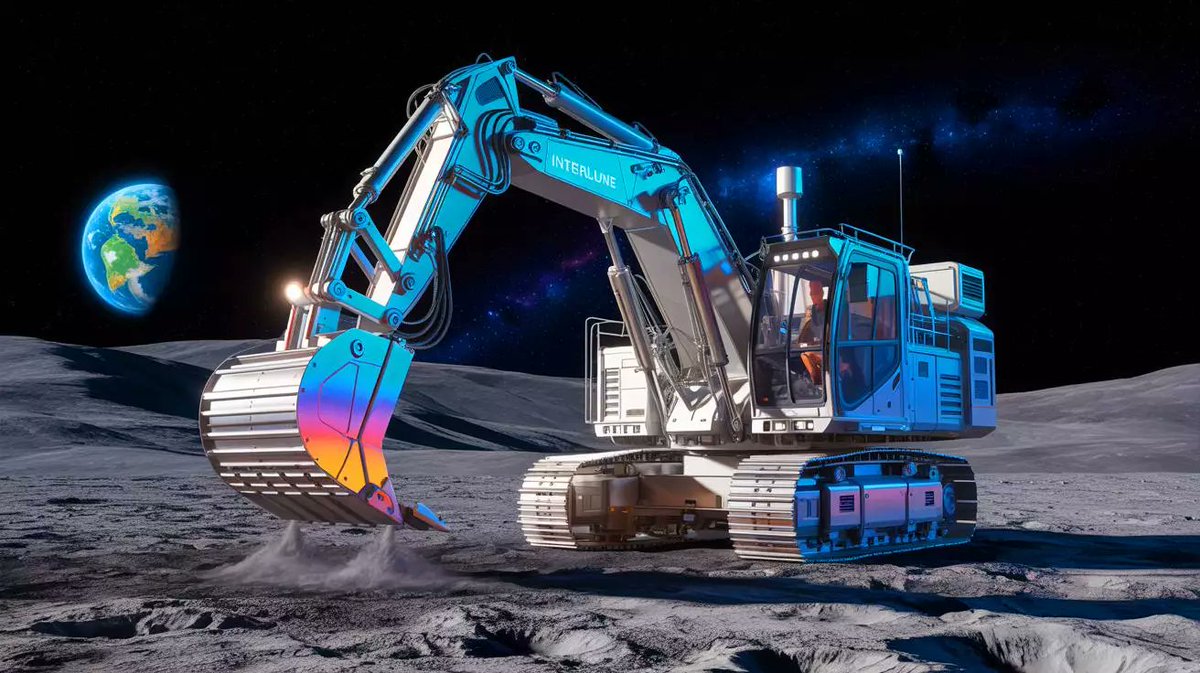 TimNavs's tweet photo. “Mining the Moon Begins”: US Firm’s Robot to Extract Rare Helium-3 and Launch Payloads Back to Earth for Futuristic Energy Use
@GiveRep
@ATTNtoken @Suigar_com 
#MoonMining #NASA #Moon https://t.co/aXM3UcjFxp
