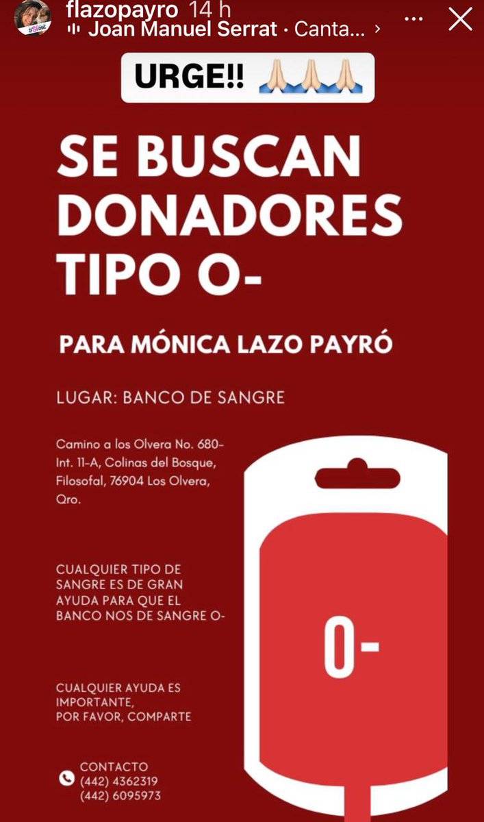 pipayro's tweet photo. @DonarSangreMU urge en Queretaro🙏 https://t.co/YJCdAHBlAX