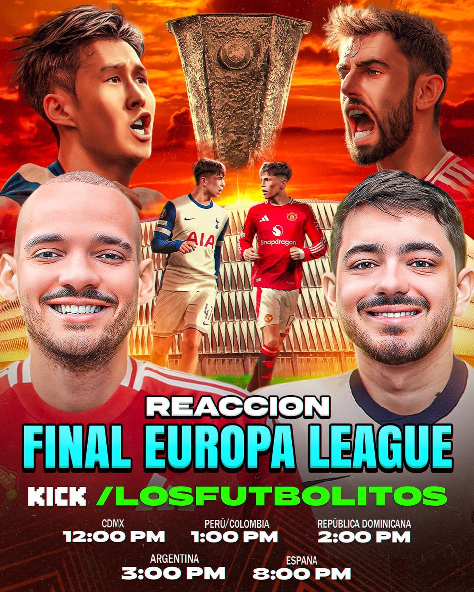 Mañana reaccionaremos a la final de la Europa League, yo creo que la gana el Tottenham, se lo merecen.

Todo el mundo presente.