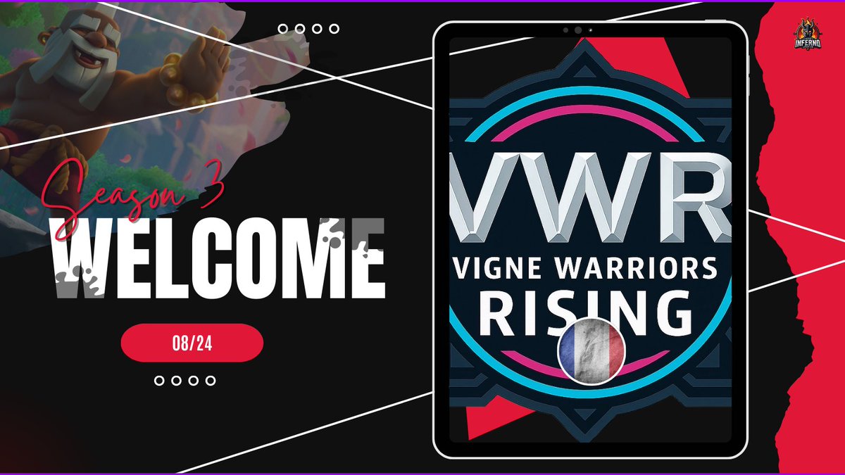 Hades Inferno League (@hileaguecr) on Twitter photo 🔥 WELCOME (08/24)
▫️Premium Season 3
▫️120€ Prizepool
🇫🇷 <a href="/VigneWarrios_G/">Vigne Warriors</a> Rising
#HadesInfernoLeague✖️#ClashRoyale 🔥 WELCOME (08/24)
▫️Premium Season 3
▫️120€ Prizepool
🇫🇷 <a href="/VigneWarrios_G/">Vigne Warriors</a> Rising
#HadesInfernoLeague✖️#ClashRoyale