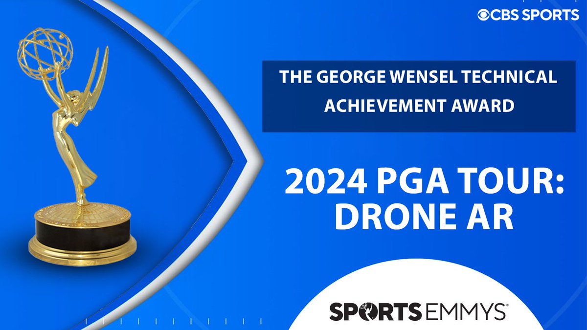 CBS Sports wins The George Wensel Technical Achievement Award:

2024 PGA Tour: Drone AR