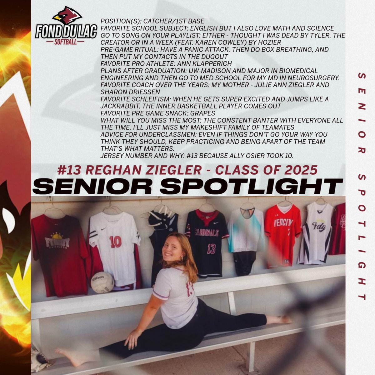 Last senior sport. 🥎