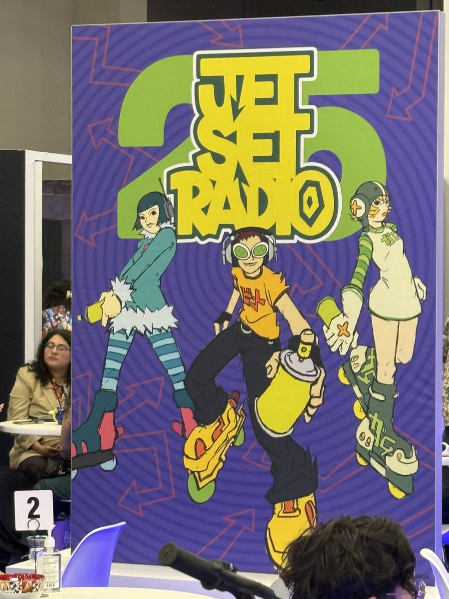 Cptn_Alex's tweet photo. SEGA always goes all out for the licensing expo! Shout out to Jet Set Radio, one of my favorite games of all time! Excited for it to come back! https://t.co/Va7eIMzHw0