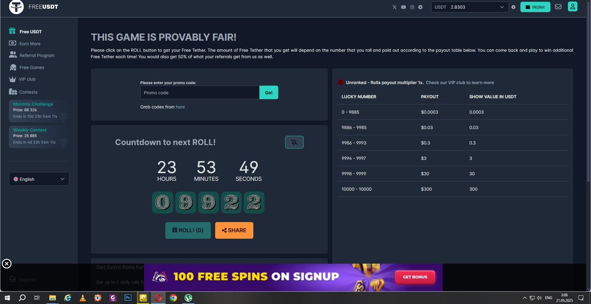 MK1988 (@maratkadyrovua) on Twitter photo My lucky number is 09922 and I won 0.03 USDT playing on FreeTether.io! app.freetether.com/share/roll/47dβ¦
You too can win by creating your account on freetether.com/?ref=189929
π
My referral link
Thanks <a href="/cryptosfaucets/">Free Crypto</a>
#USDT #coin #crypto #free #MK1988 My lucky number is 09922 and I won 0.03 USDT playing on FreeTether.io! app.freetether.com/share/roll/47dβ¦
You too can win by creating your account on freetether.com/?ref=189929
π
My referral link
Thanks <a href="/cryptosfaucets/">Free Crypto</a>
#USDT #coin #crypto #free #MK1988