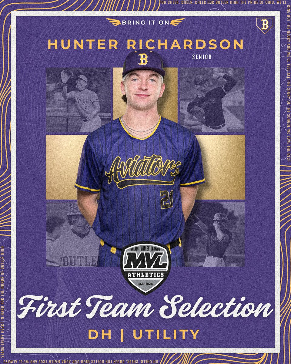 🏆 All-MVL First Team Honors 🏆
 Congratulations to the four <a href="/butler_baseball/">Butler Baseball</a>  selections:

 🔹 Jackson Schilling – Catcher
 🔹 Max Rubins – Infielder
 🔹 Koby Dues – Infielder
 🔹 Hunter Richardson – DH | Utility