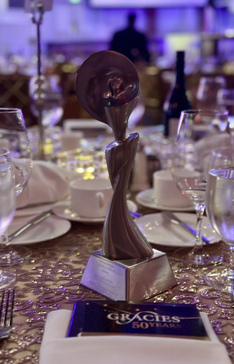 Delighted to be at #thegracies50 tonight accepting an award for hosting ‘The Godfather: A Film We Can’t Refuse’