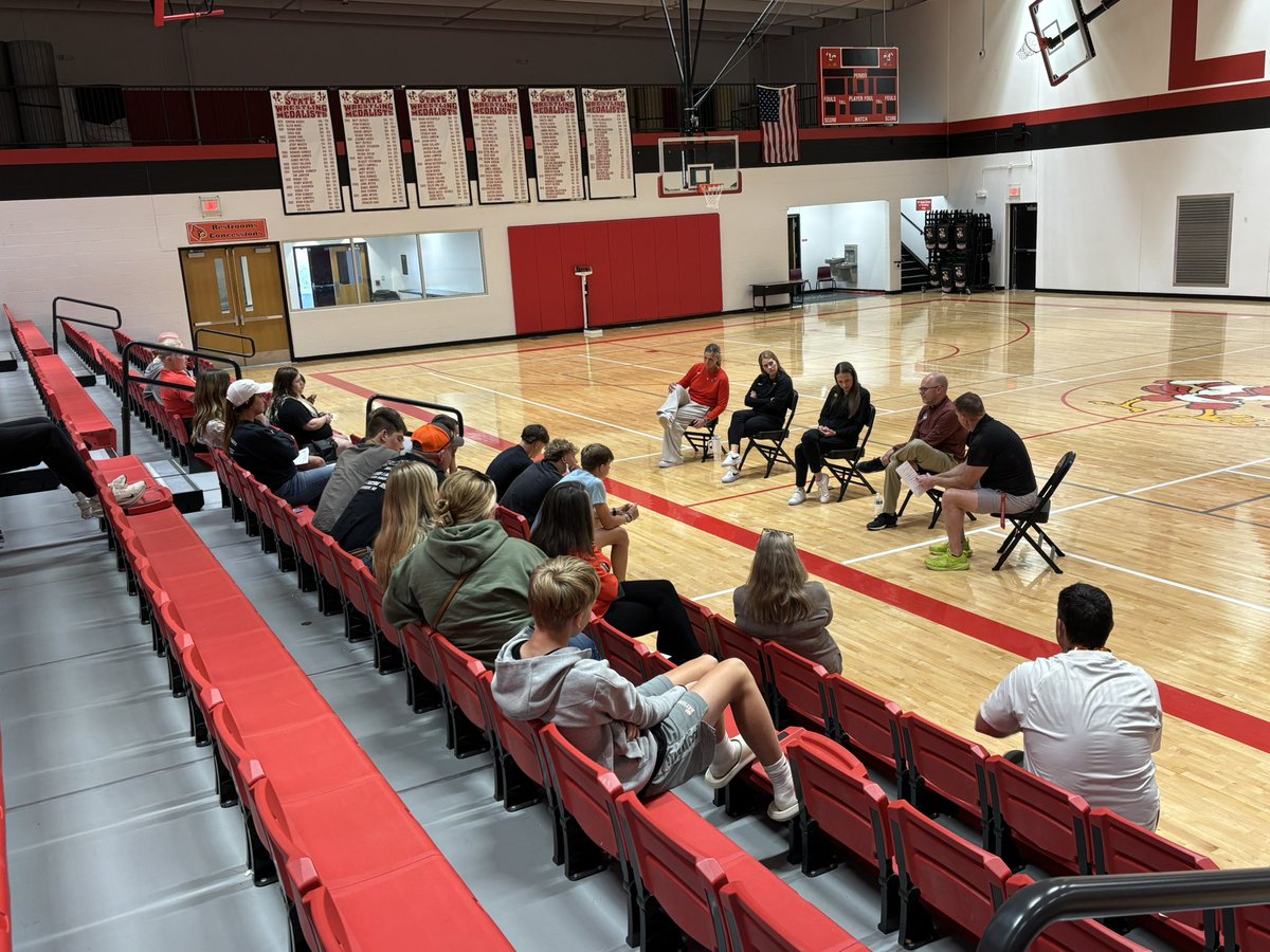 Recruiting panel tonight at LHS! Good stuff. One thing worth repeating is “play multiple sports…coaches want to recruit kids that play more than one sport”
