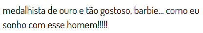 hdcbarbie's tweet photo. Alô @ medalhistas de ouro, tem alguém desejando algum de vocês! https://t.co/O7suwXqUjM