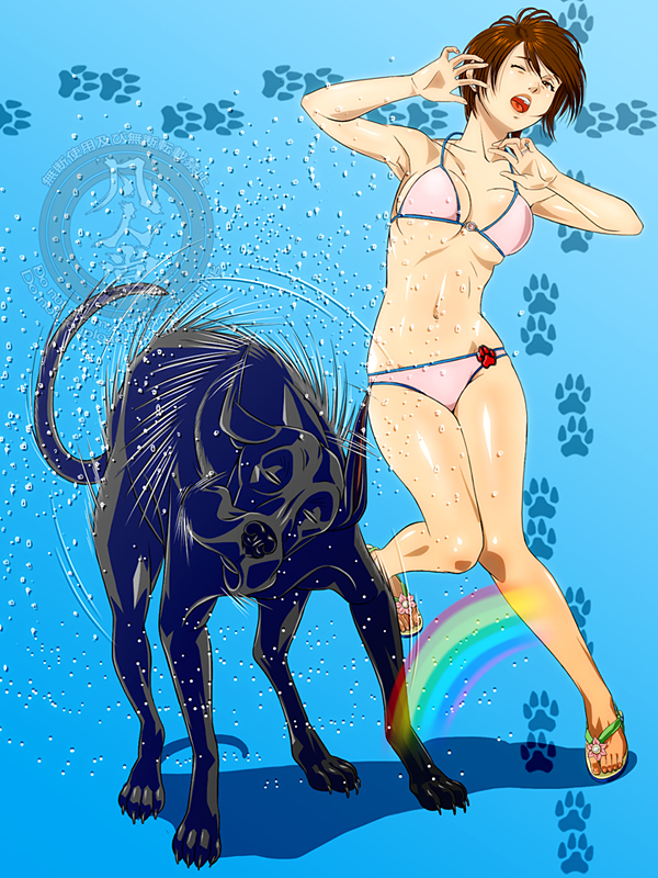 ◇ 蒸し暑いので水着を貼る ◇ 