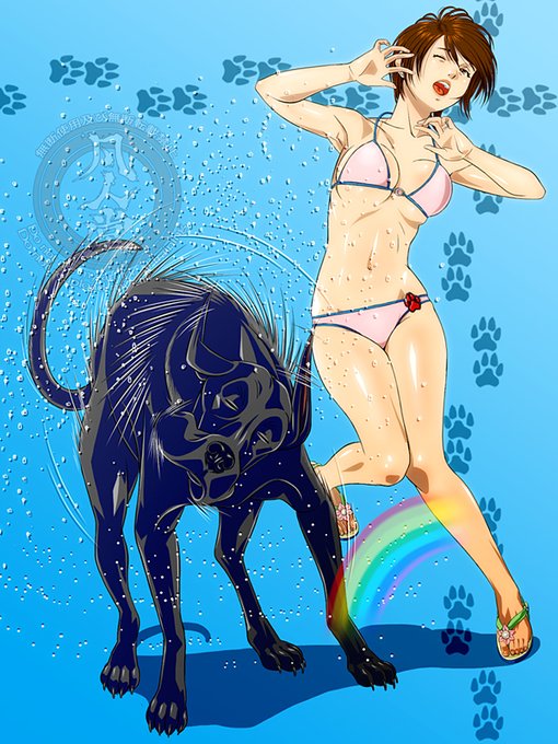 ◇ 蒸し暑いので水着を貼る ◇ 