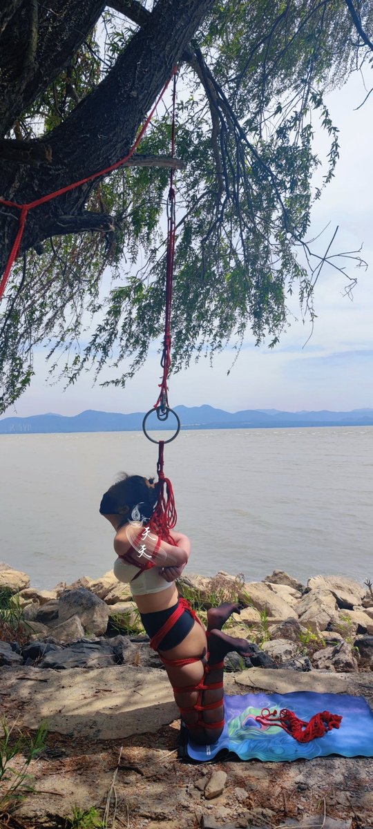 湖边的风可真大，头发乱成了一团麻。

🪢<a href="/fuping_shibari/">浮萍</a>