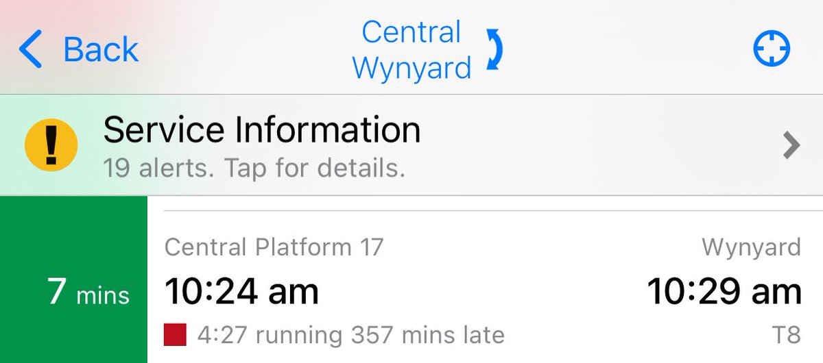 357 mins late… but at least it’s coming…. #sydneytrains