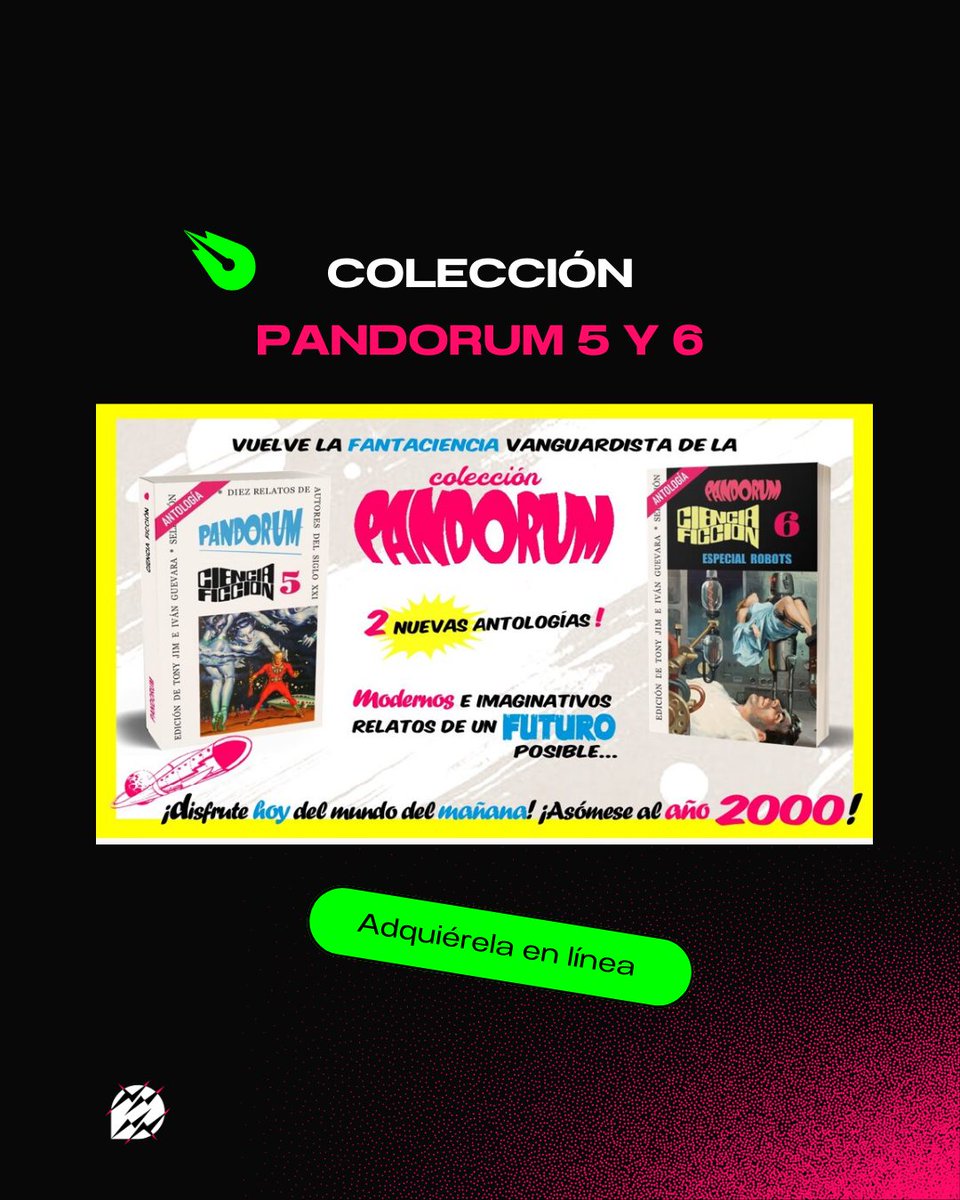 La colección de libros "Pandorum", editadas por <a href="/PilotoJim/">Piloto Jim</a>  incluye antologías de entre 10 y 15 relatos de ciencia ficción que buscan replicar la fórmula "pulp". En las entregas 5 y 6, ofrecerán historias con futuros llenos de avances científicos y maravillas tecnológicas...