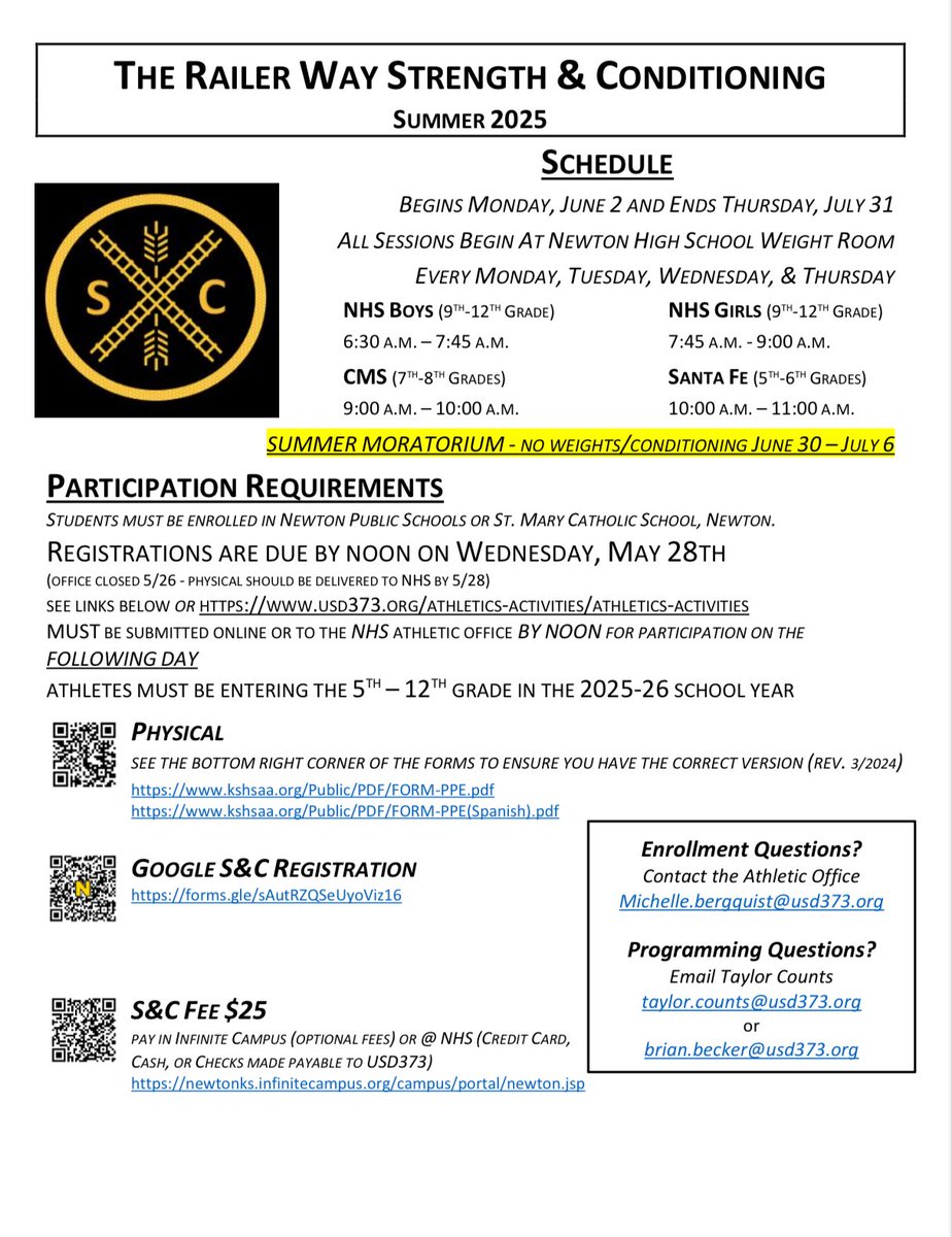 Newton High School Strength and Conditioning tweet media