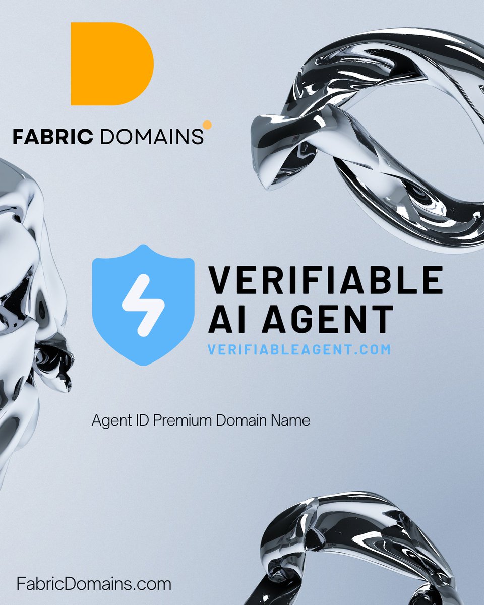DerrhaneAhmed's tweet image. 🚀 For Sale: VerifiableAgent.com! A premium domain perfect for platforms focused on agent verification, trust, and authentication in AI, tech, or digital ecosystems. Ideal for building secure, reliable systems. 📩 Contact now! #AI #AIID #AgentID #AiAgent #Tech #Security