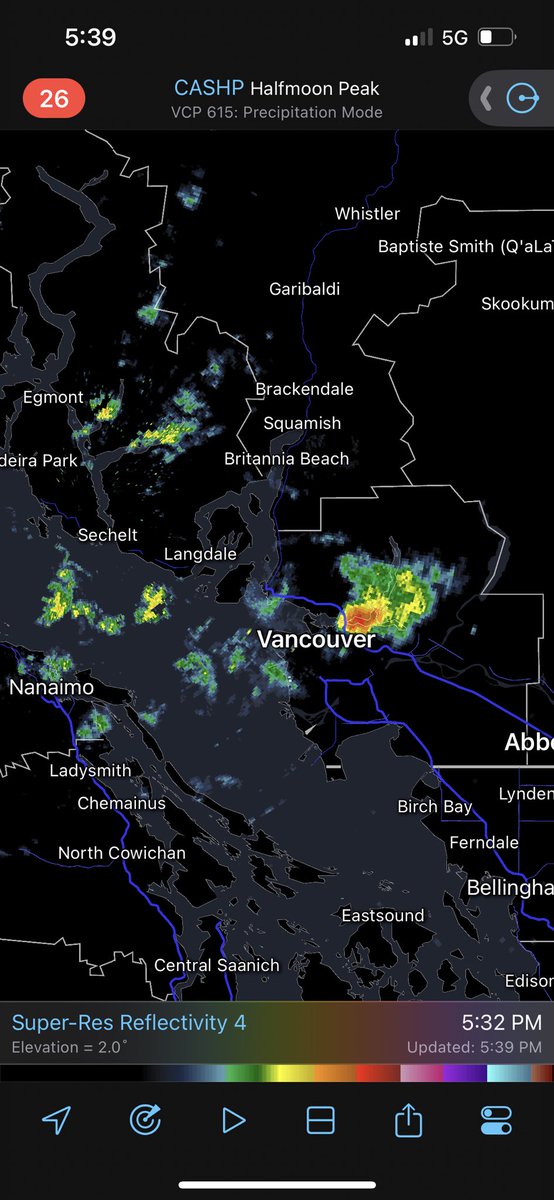 Heavy shower over the north shore right now