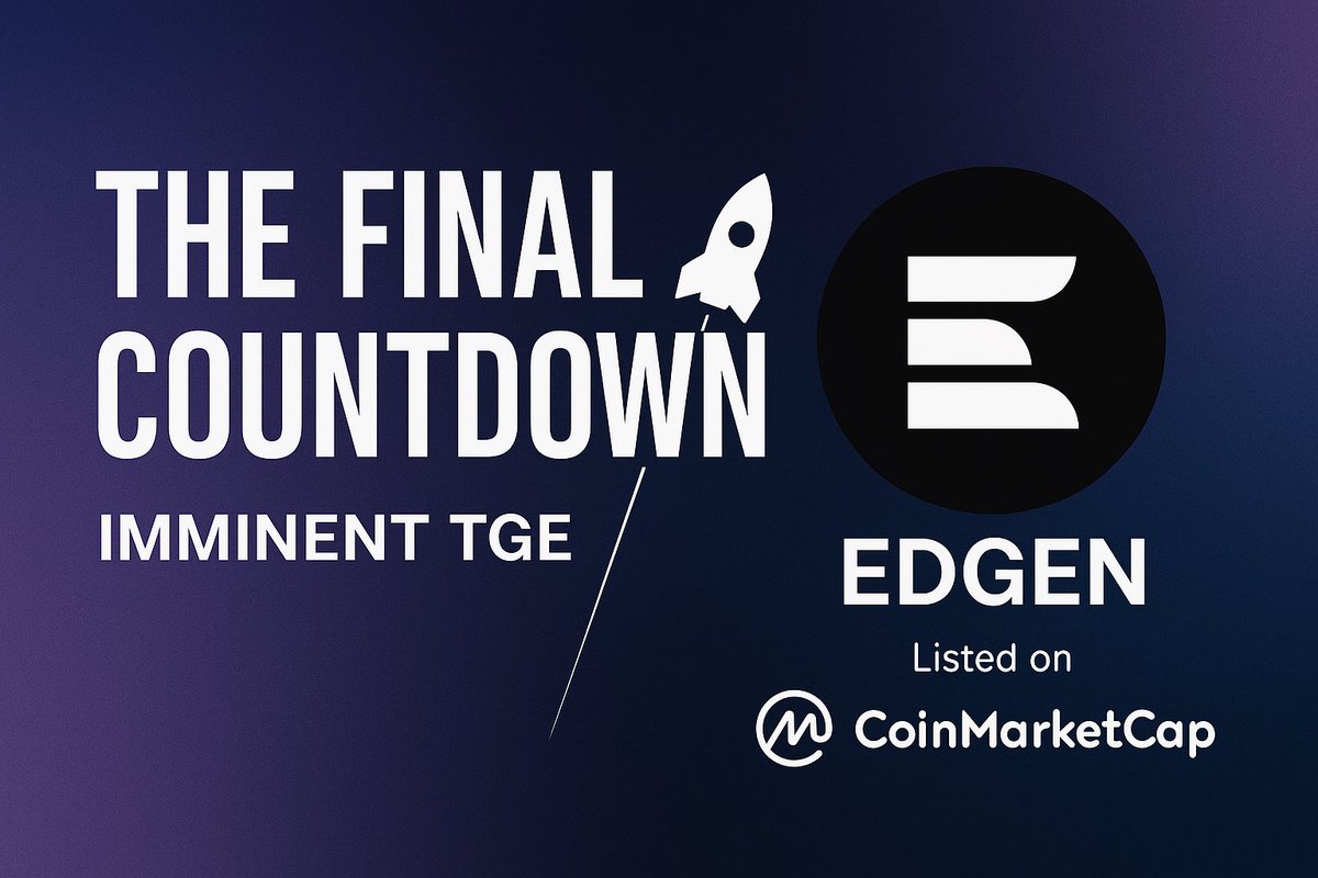 BossD0n2's tweet photo. THE FINAL COUNTDOWN BEGINS! 🚀🔥 $EDGEN is LIVE on @CoinMarketCap! 🤑 TGE is near! ⏰ What's next? Let's get the deets! @GiveRep💥 @layeredge

#EDGEN #TGE #Crypto https://t.co/nrM8q7Wqbm