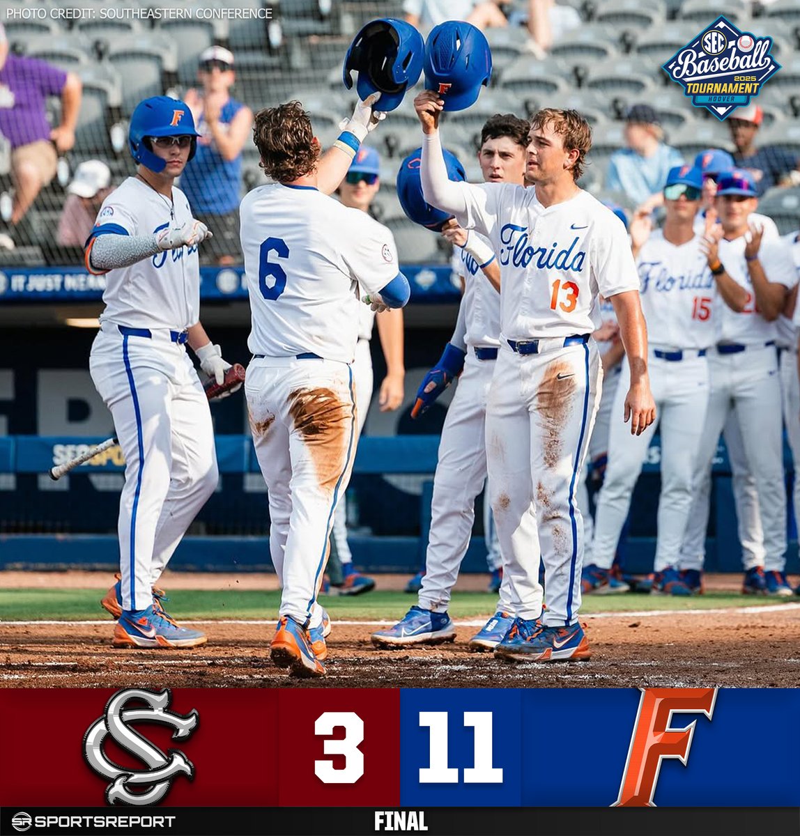 SRFloridaGators's tweet image. GATORS WIN!!! Florida crushes South Carolina to advance to the Second Round of the SEC Tournament!!