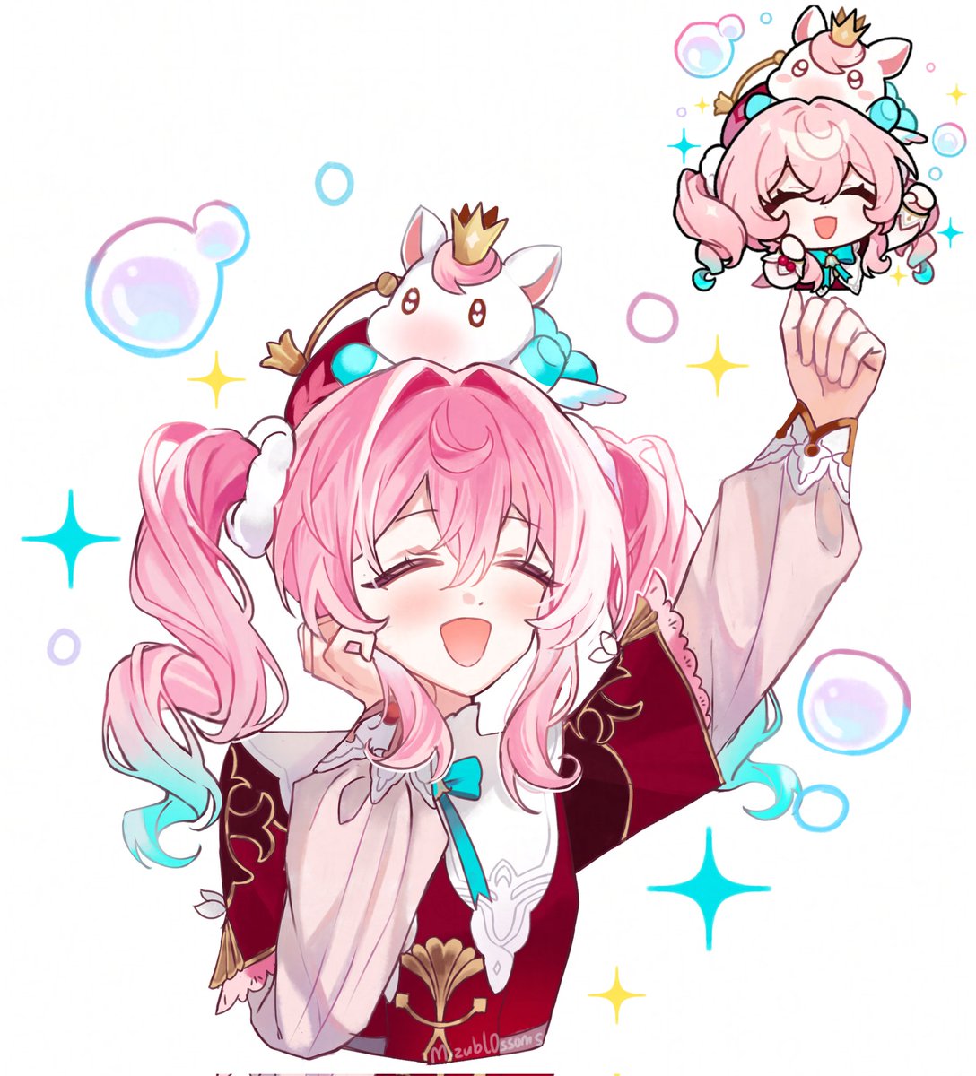 Miyuuillust's tweet photo. #hyacine https://t.co/kjtDztDsol