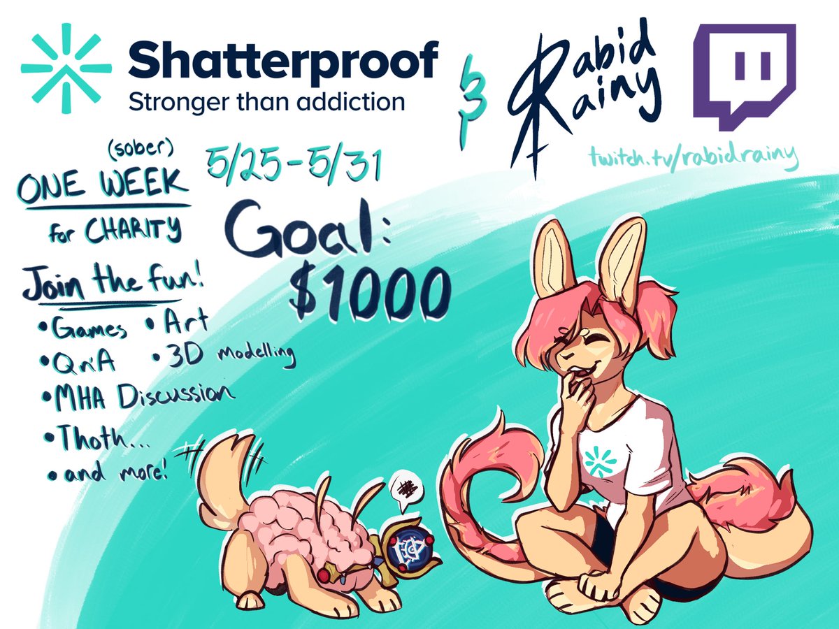 rabidreaper_'s tweet photo. WOOOOO Finally made the info card for my upcoming charity stream with @ShatterproofHQ !

I'm not good with speeches but hopefully all the needed info is here haha. The link for donations will be pinned in the livestream chat when we start on the 25th! https://t.co/AbQqzyGHV9