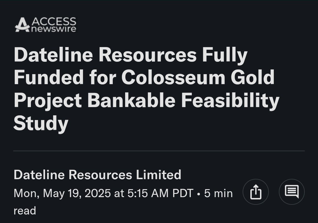 <a href="/Sharetrader78/">johnny</a> <a href="/SilverGoldStock/">SilverGoldStocks 📈🎺</a> We factored in similar numbers between .28 - .48 cents per share post BFS and after first set of drill results are released.

We are on the same page. 👍🏼
datelineresources.com.au