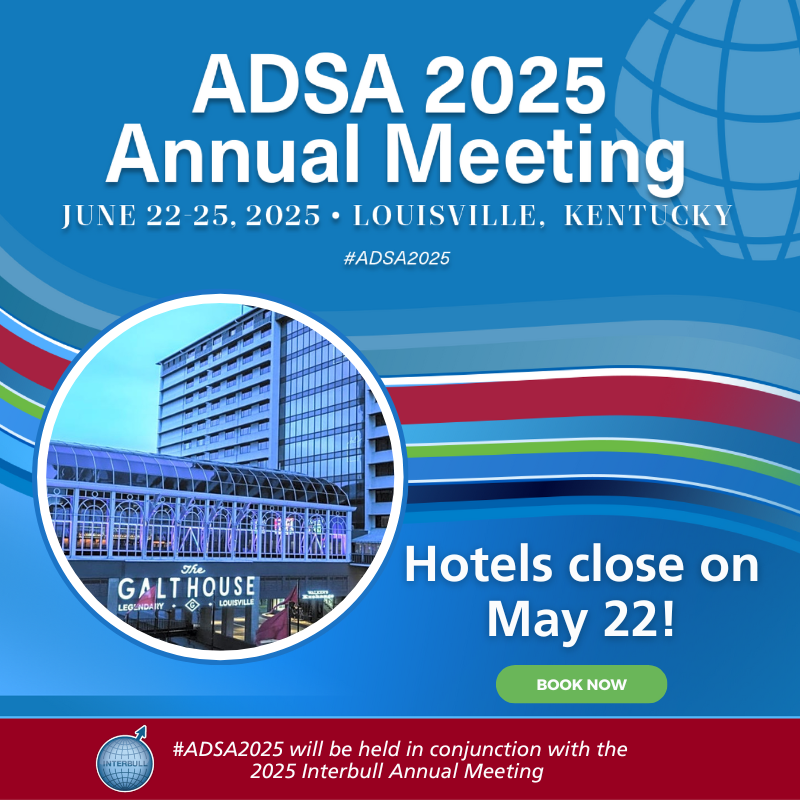 🛎️ Last chance to book your discounted #ADSA2025 hotel! 🛎️ Snag your room by May 22 before our block closes. We recommend booking in the Galt House Hotel. Students, we have space for you in the Fairfield Inn and Springhill Suites!

Book today: ow.ly/C93850VW4Bm