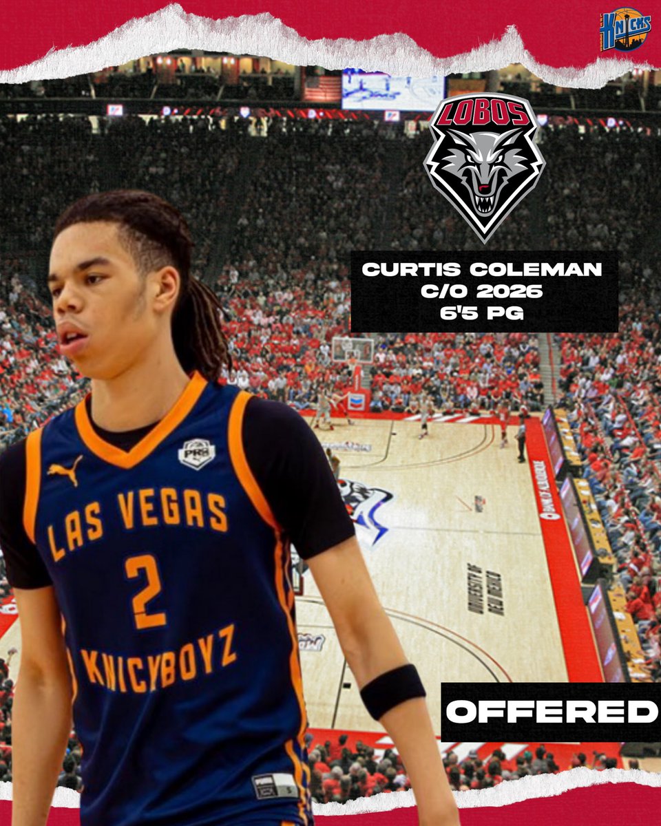 Las Vegas Knicks (@lv_knicks) on Twitter photo #NewMexico has offered 2026
6β5 PG Curtis Coleman
<a href="/PRO16League/">PRO16/NXTPRO League</a> <a href="/VerbalCommits/">Verbal Commits</a>
#Knickboyz π π΅π #NewMexico has offered 2026
6β5 PG Curtis Coleman
<a href="/PRO16League/">PRO16/NXTPRO League</a> <a href="/VerbalCommits/">Verbal Commits</a>
#Knickboyz π π΅π