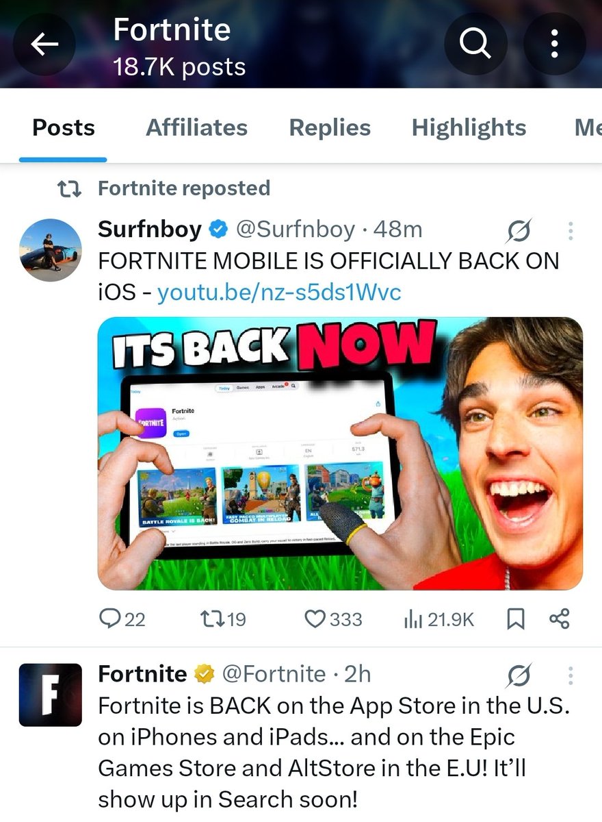 OMG <a href="/Fortnite/">Fortnite</a> reposted my video. WE ARE SO BACK Fortnite Mobile 🙏🏼🤯😱