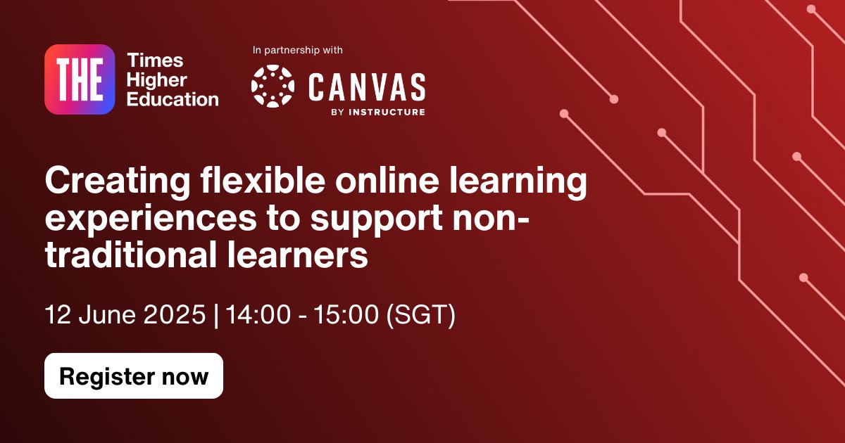 THE Events (@theeventsglobal) on Twitter photo đź’»We are delighted to invite you to our latest webinar, in partnership with <a href="/Instructure/">Instructure</a> on 12 June.
Join our panel of experts to discuss "Creating flexible online learning experiences to support non-traditional learners."
🔗Register for FREE: timeshighereducation.zoom.us/webinar/regist… 💻We are delighted to invite you to our latest webinar, in partnership with <a href="/Instructure/">Instructure</a> on 12 June.
Join our panel of experts to discuss "Creating flexible online learning experiences to support non-traditional learners."
🔗Register for FREE: timeshighereducation.zoom.us/webinar/regist…