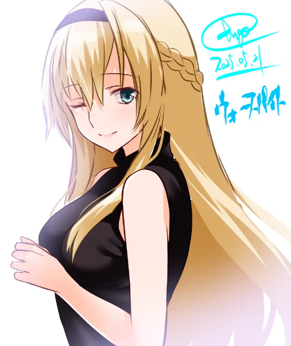 ウォースパイトさんタートルネック☆王冠の髪飾りとか…高貴な感じがするよね…#艦これ版深夜の真剣お絵描き60分一本勝負 #艦これ版真剣お絵描き60分一本勝負_20250521 