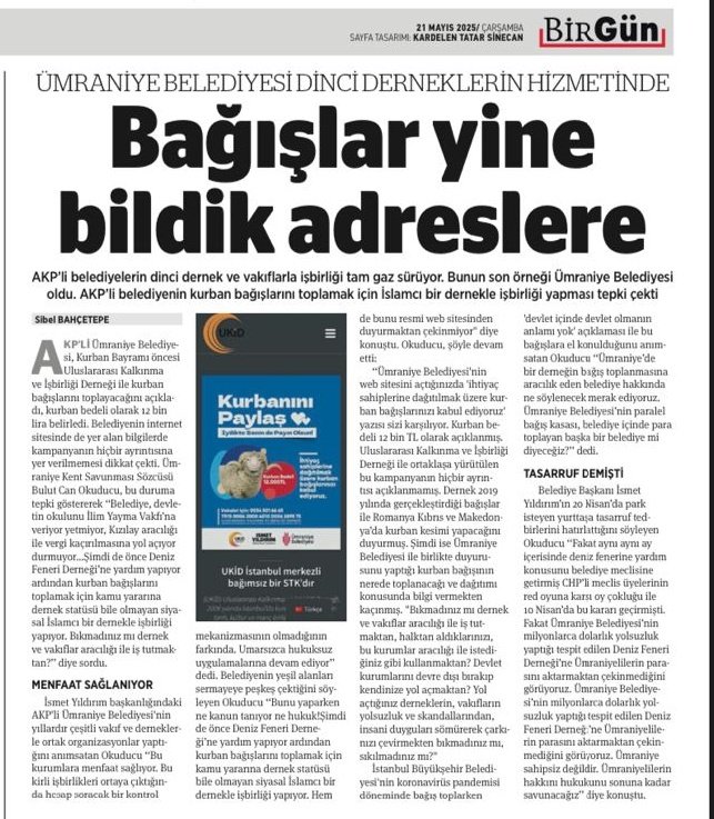 umraniyekent's tweet photo. İBB, pandemi döneminde bağış toplarken 'devlet içinde devlet olmanın anlamı yok' açıklamasını hatırlatan Ümraniye Kent Savunması Sözcüsü Bulut OKUDUCU Ümraniye Belediyesi içindeki paralel dernek yapılanmasına dikkat çekti.
#denizfeneri #ukid #akp
https://t.co/5VS3MSaHCY https://t.co/rcol3WydBd