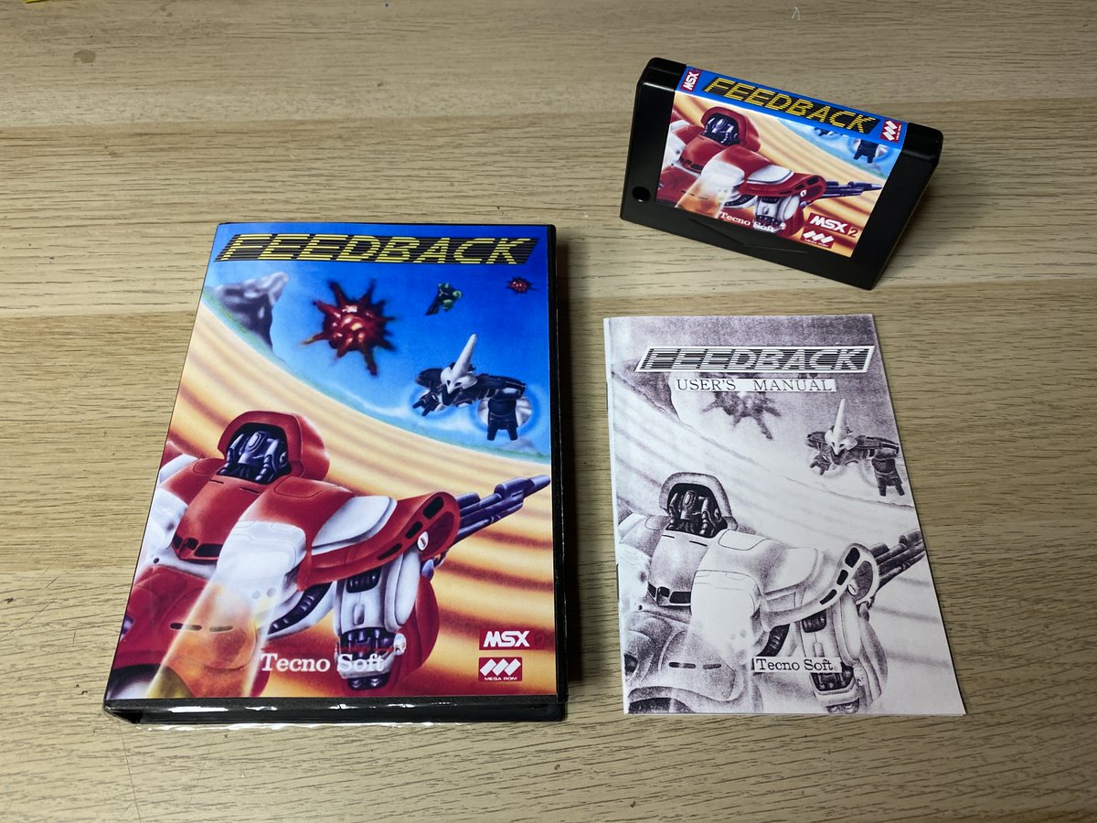 themsxlovers's tweet image. Hoy presentamos el que es (y sera) el mejor clon del estilo "Space Harrier" para ordenadores MSX.
Feedback MSX2 (1988 Tecno soft).
Edicion en cartucho Megarom (La original era 1 disco 2DD) traducida al ingles, con soporte R800.
Admite MSX-MUSIC y grabación de partidas en
SRAM