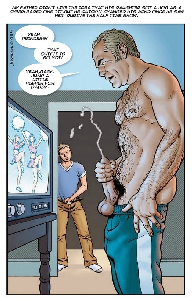 Dad watching his son's girlfriend and rubbing one out.