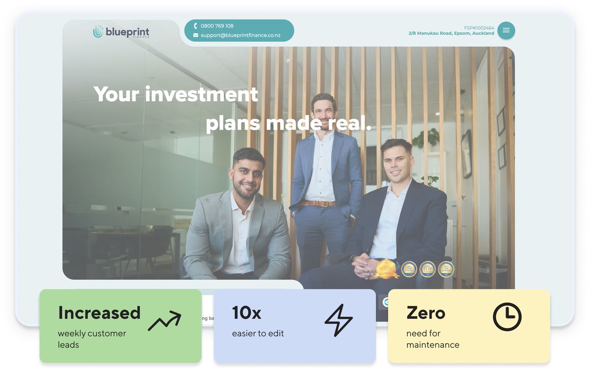 Blueprint Finance knew their WordPress site wasn’t cutting it: slow, clunky, and stressful to maintain.

So they switched to a static site on CloudCannon.

⚡ Fast
🔒 Secure
🎯 Increased leads

cloudcannon.com/customers/blue…