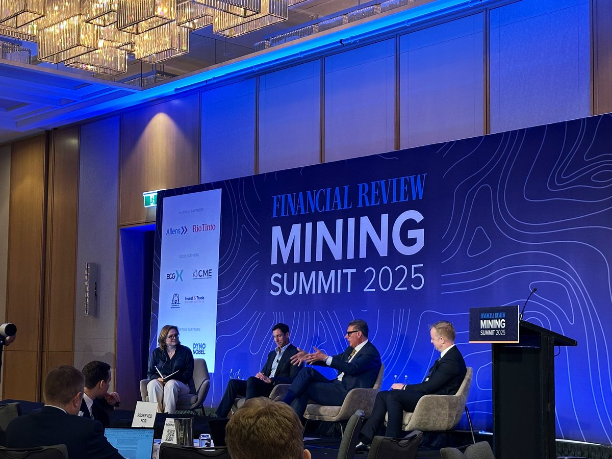 Interesting panel on #lithium at the AFR Mining Summit featuring $IGO $LTR and $PLS (wonder if $MIN got an invite?)