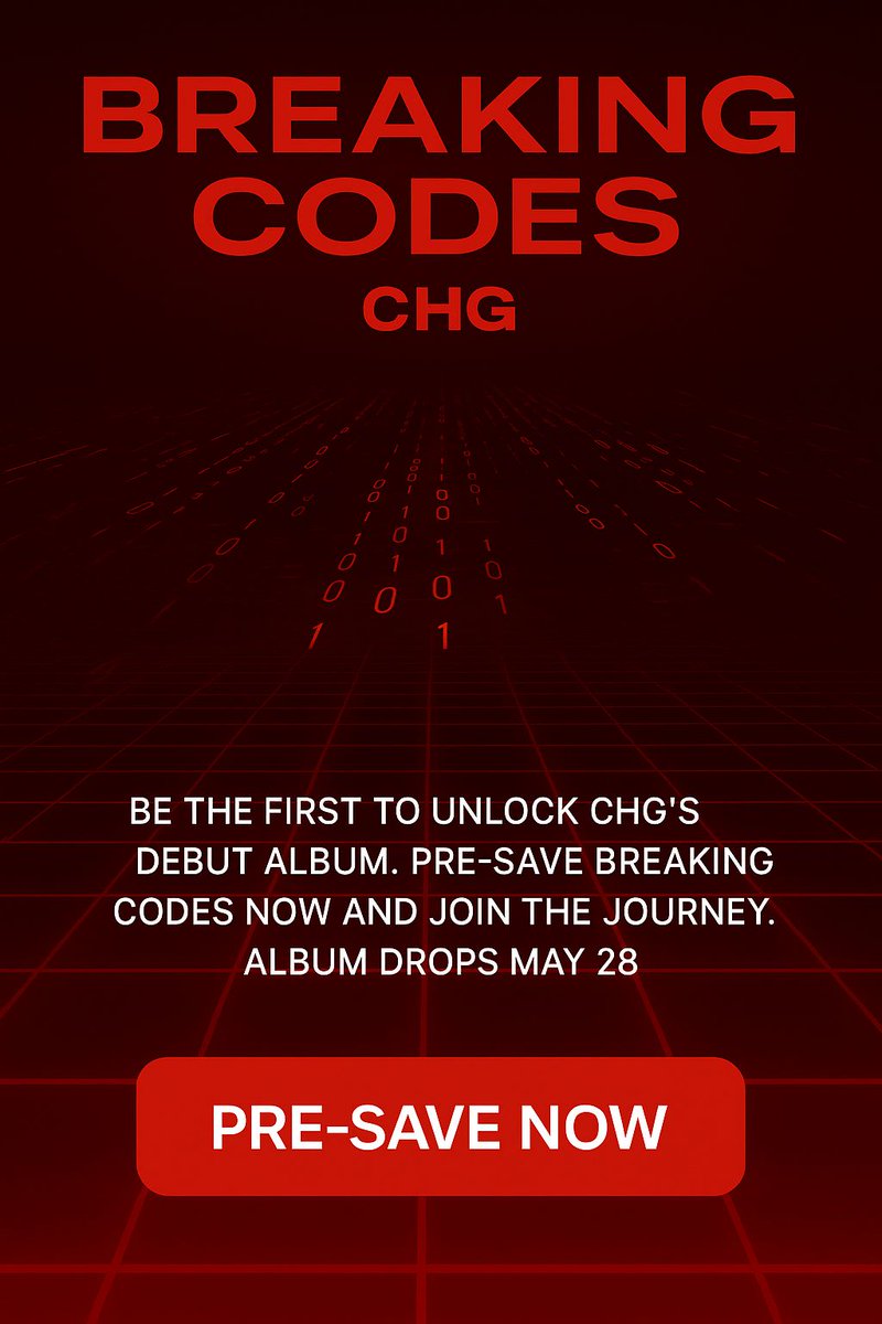 xungui12CHG's tweet image. BREAKING CODES – CHG
My debut album is coming May 28.
Be the first to unlock the sound.
Pre-Save now: ffm.to/omazzaa
#BreakingCodes #CHG #ElectronicMusic #SpotifyPreSave #AppleMusic #Tidal #AlbumDrop2025