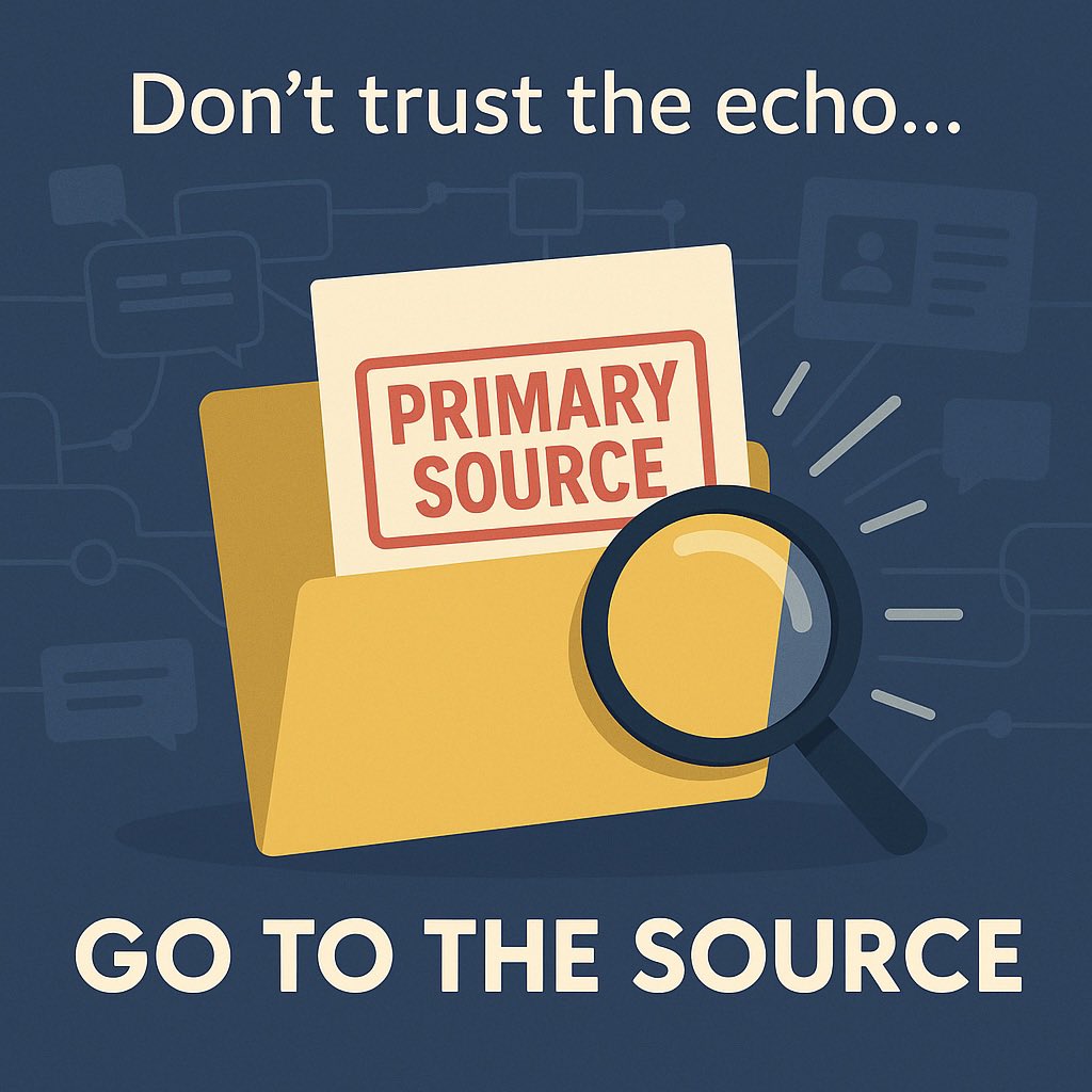 rickvaz's tweet image. Most news isn’t fake.
It’s filtered.

This week on The Media Multiverse: how to find and read primary sources — and why that skill matters more than ever.
Don’t trust the echo. Read the original.

open.substack.com/pub/mediamulti…

#MediaLiteracy #PrimarySource #TMM